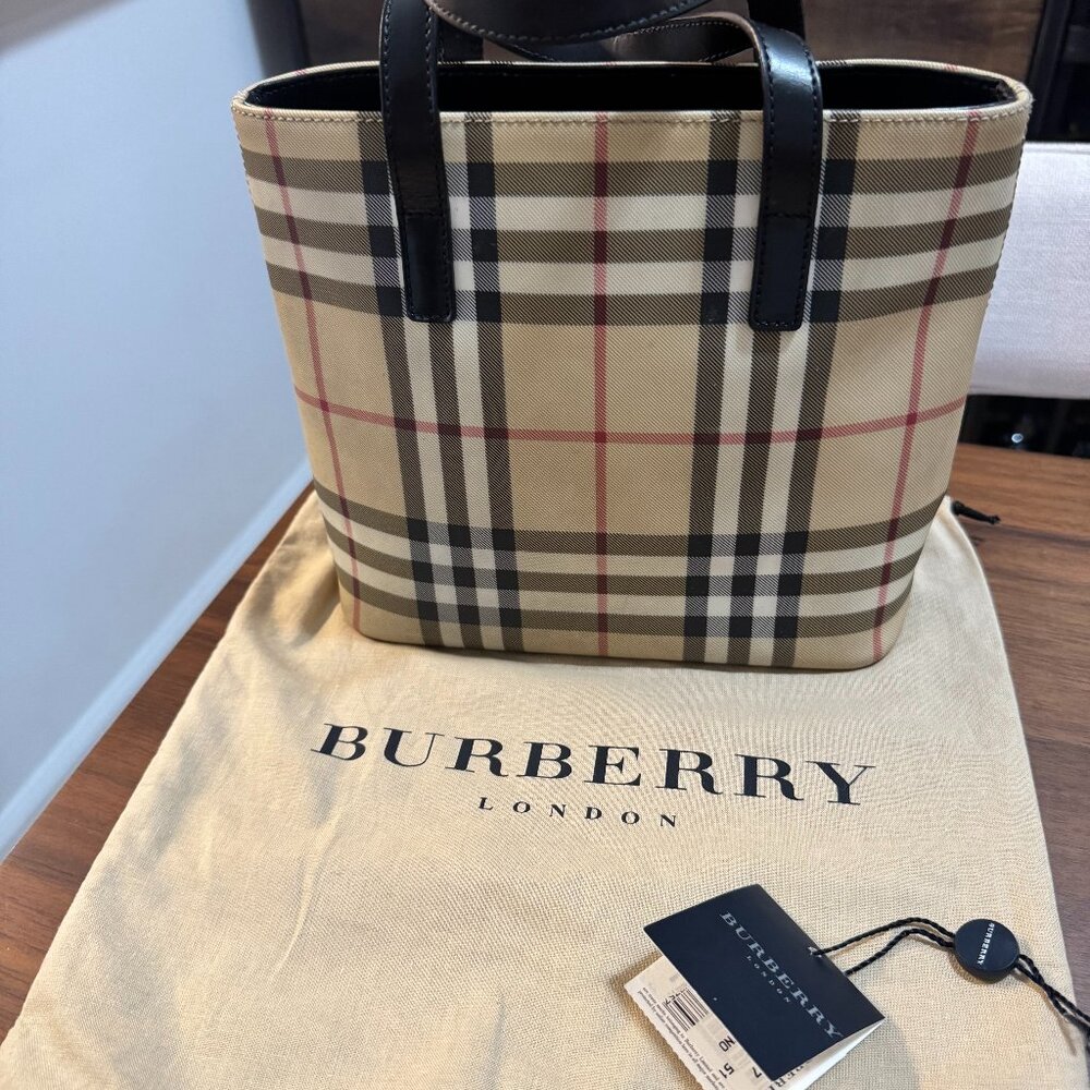 Burberry London Nova Check Top Handle Bag (Tote) - Tags Included